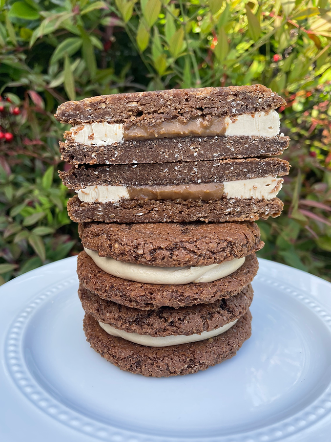 Mocha Sandwich Cookies- 12 pc WS