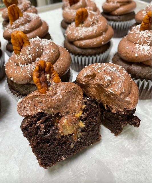 German Chocolate Cupcakes