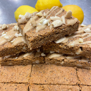 Lemon Almond Poppy Blondies - 6 pc.