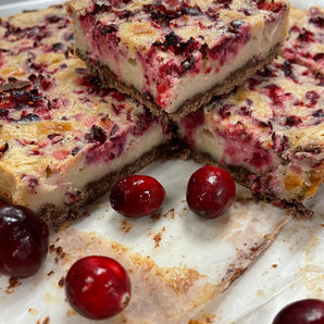 White Chocolate Cranberry Cheesecake Bars - 6 pc.